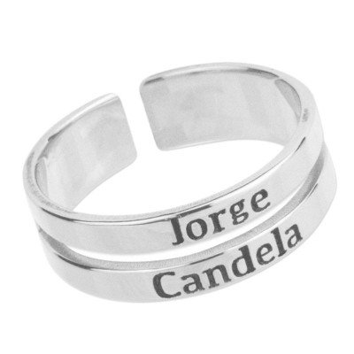 Sortija ajustable con doble...